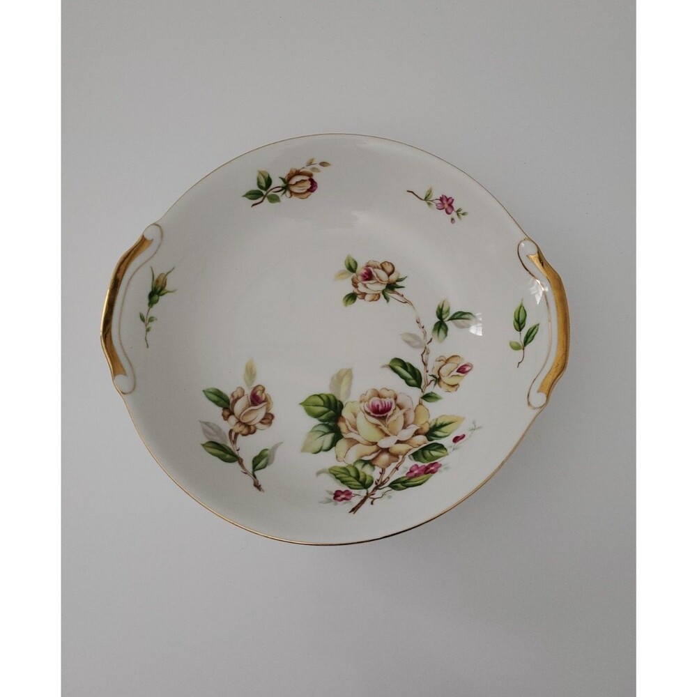 Lynmore Fine China Golden Rose Round 9" Serving Bowl made in Japan